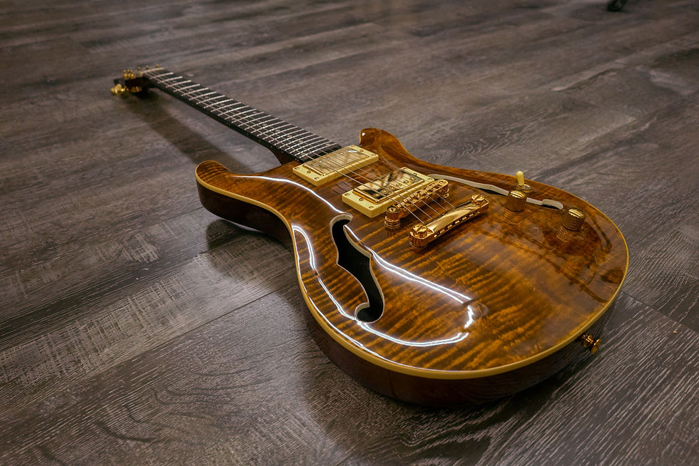 Thumbnail: AIO Wolf KLP 45FM Electric Guitar - Tiger Amber