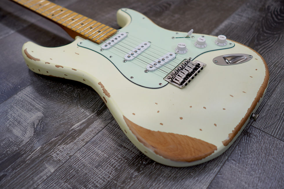 Thumbnail: AIO S3 Electric Guitar - Relic Olympic White (Maple Fingerboard)