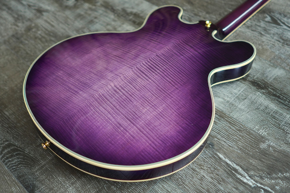Thumbnail: AIO SH-335 Left Handed Semi-Hollow Electric Guitar - Purple Burst