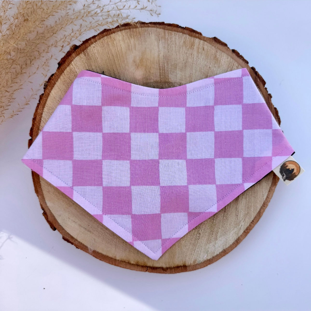 Pink Checker Bandana