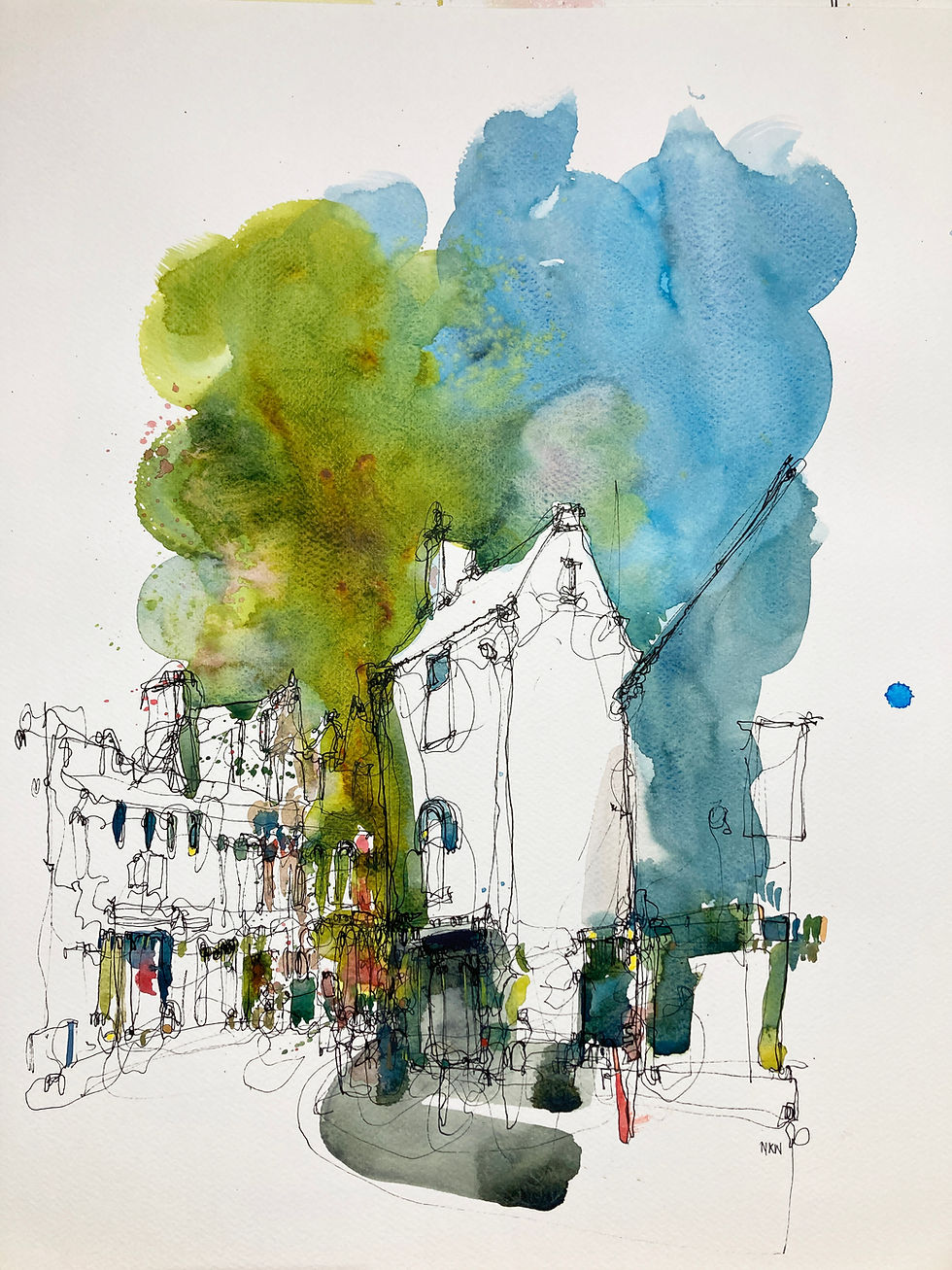 'Hoxton abstracted' original watercolour