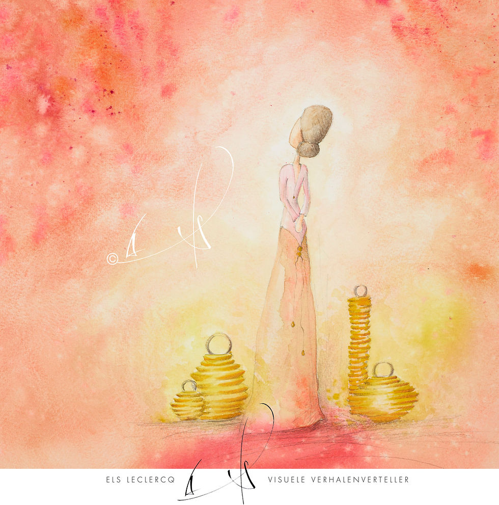 Thumbnail: Aquarel "LAMPIONNEN"