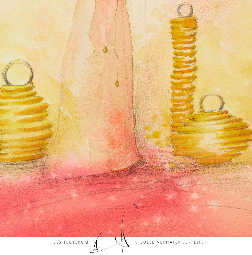 Thumbnail: Aquarel "LAMPIONNEN"