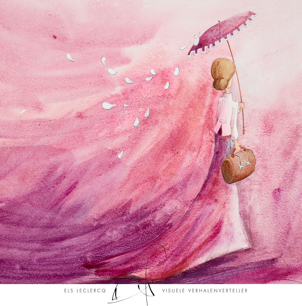 Thumbnail: Aquarel "LAAT LOS EN HOU VAST"