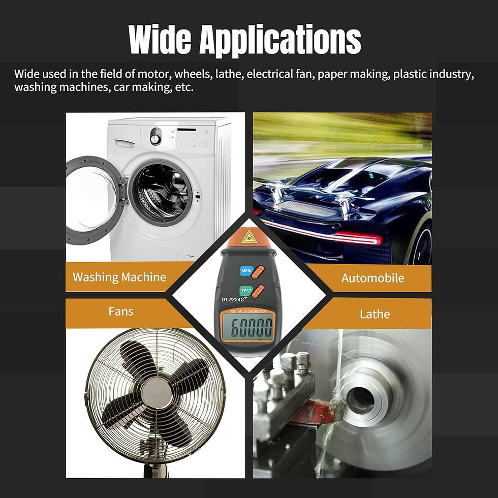 Thumbnail: Digital Non Contact Tachometer DT-2234C+ RPM Tester Meter 2.5-99,999 RPM E189