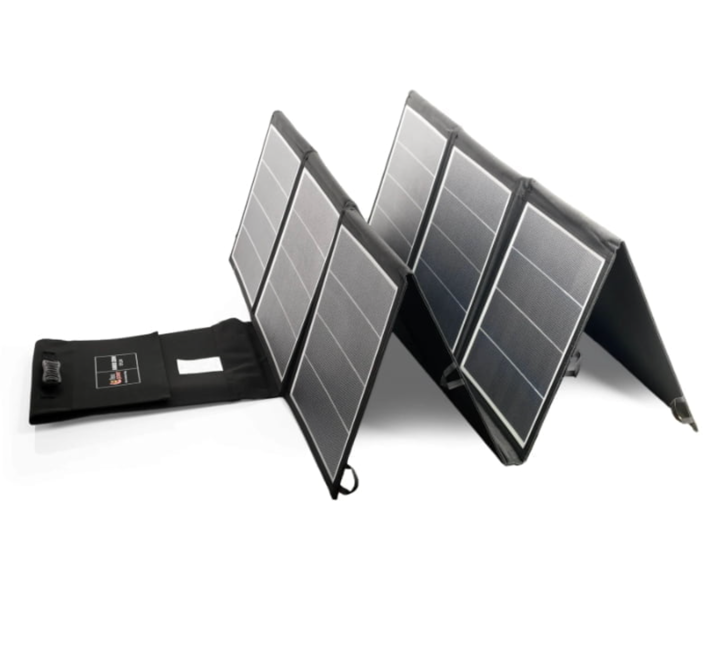 Portable folding solar panel kit for outdoor charging