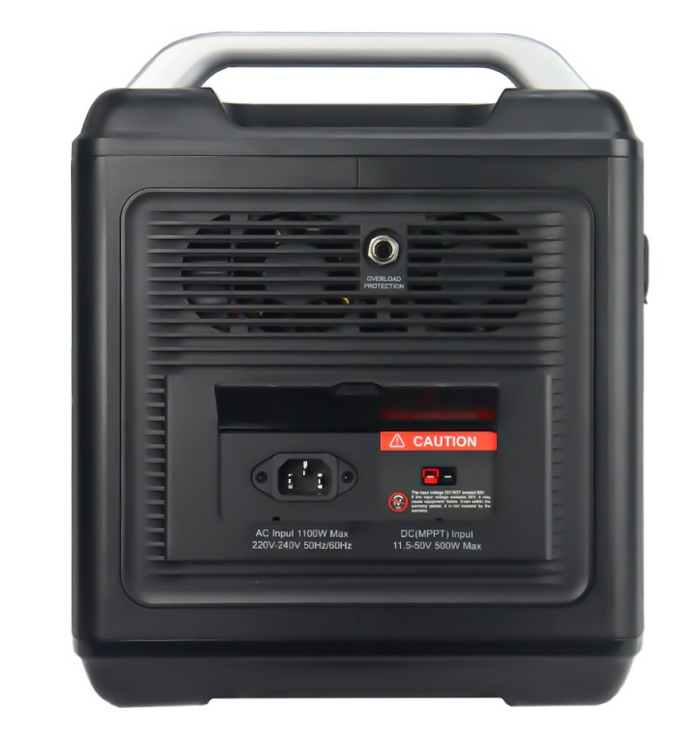 Thumbnail: Rear view of portable power station with input ports