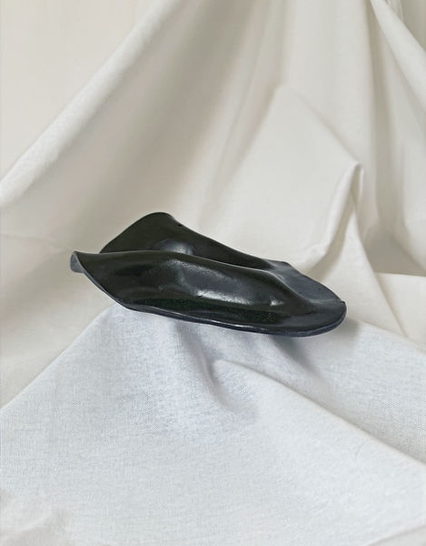 Functional art objects - handmade incense holders created from draping clay and paint