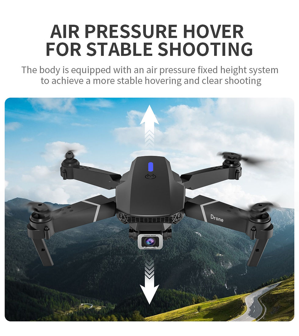 Miniatura: E88 Long Range 4K 4Drc Remote Control Drone HD GPS Mini Camera & LED Lights