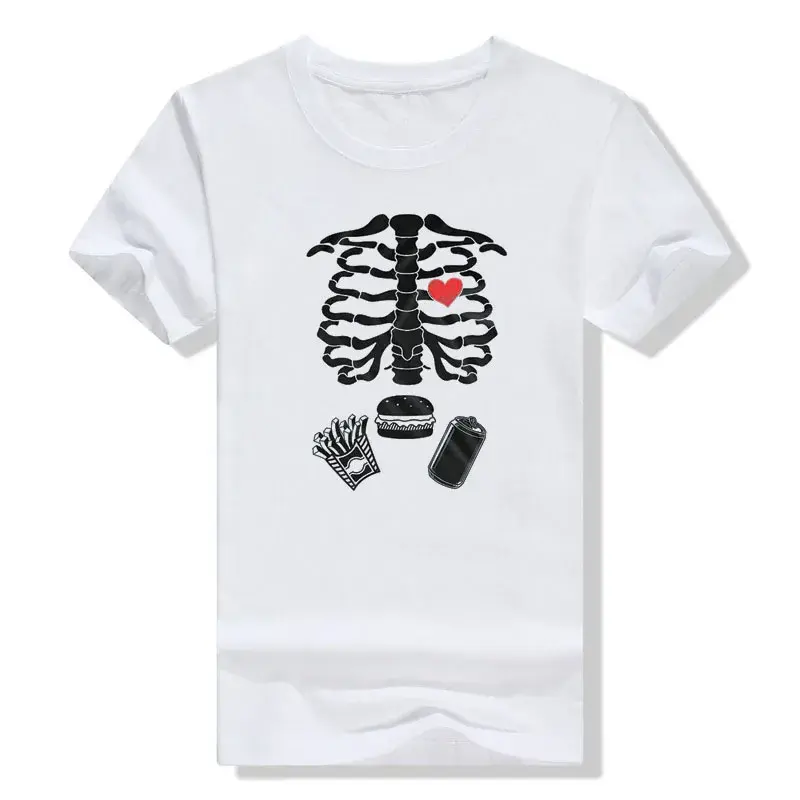 Thumbnail: Maternity Halloween Skeleton T-Shirts Couple X-Ray