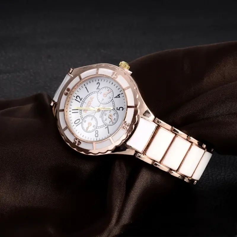 Thumbnail: White and gold watch