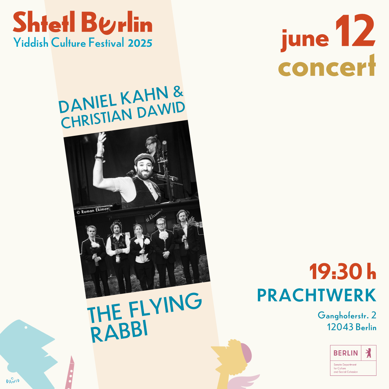 Flying Rabbi Concert Daniel Kahn w/ Christian Dawid plus The Original Flying Rabbi ...