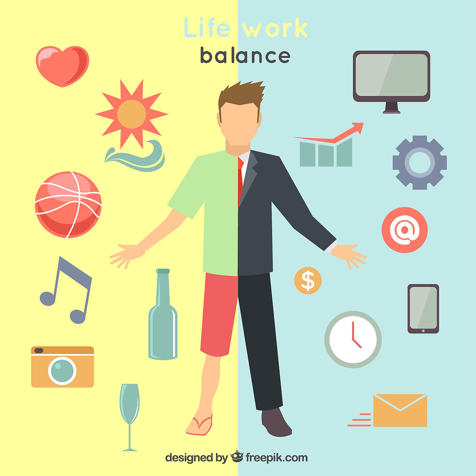 Man Trying to balance work and life.