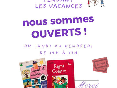 affiche d'ouverture pendant les vacances