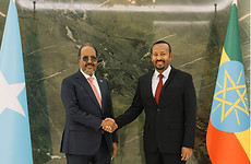 Ethiopian Prime Minister Abiy Ahmed welcomed President Hassan Sheikh Mohamud of Somalia