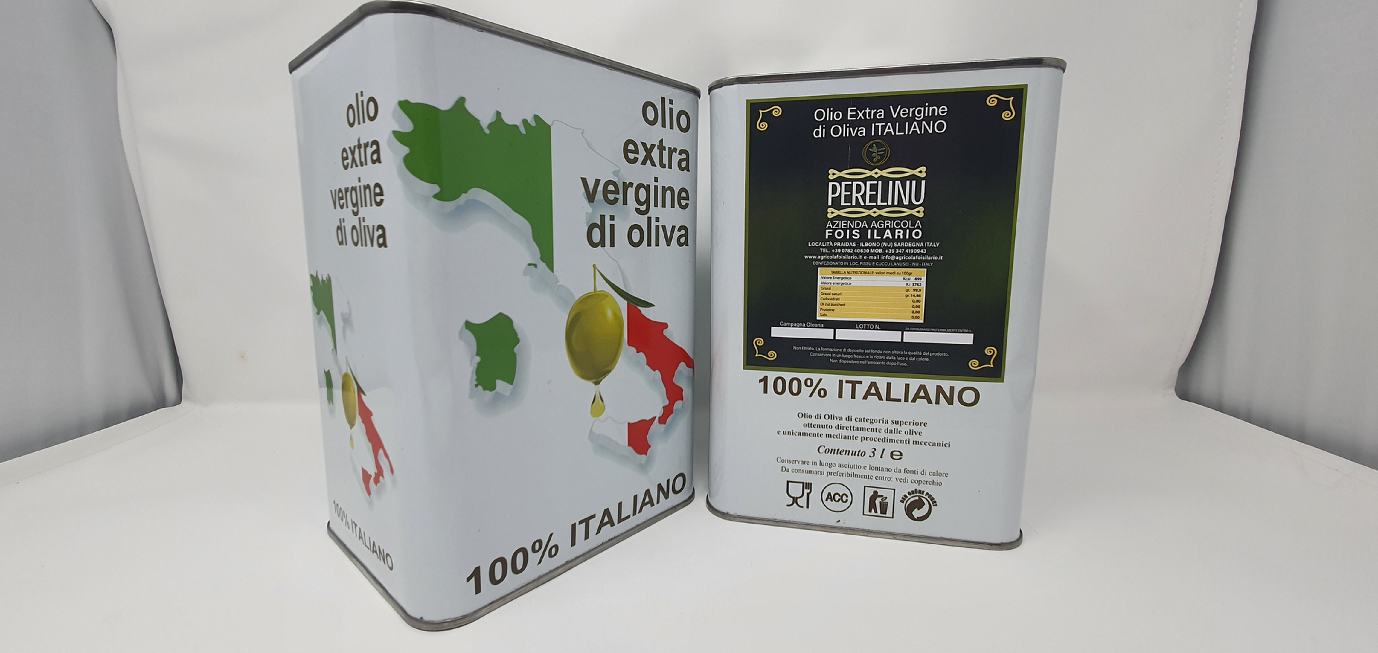 PERELINU - 3 LITRI LATTINA - Olio Extra Vergine Italiano