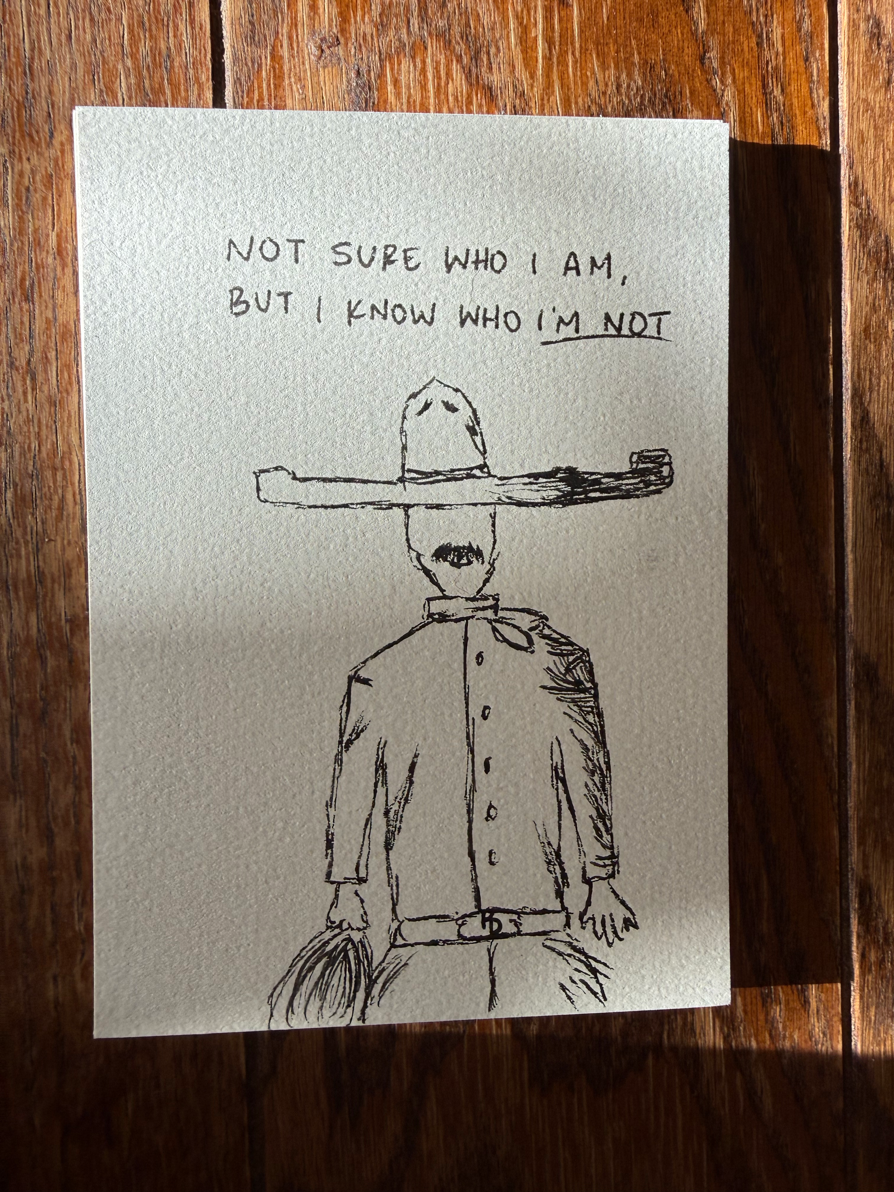 not sure who i am print