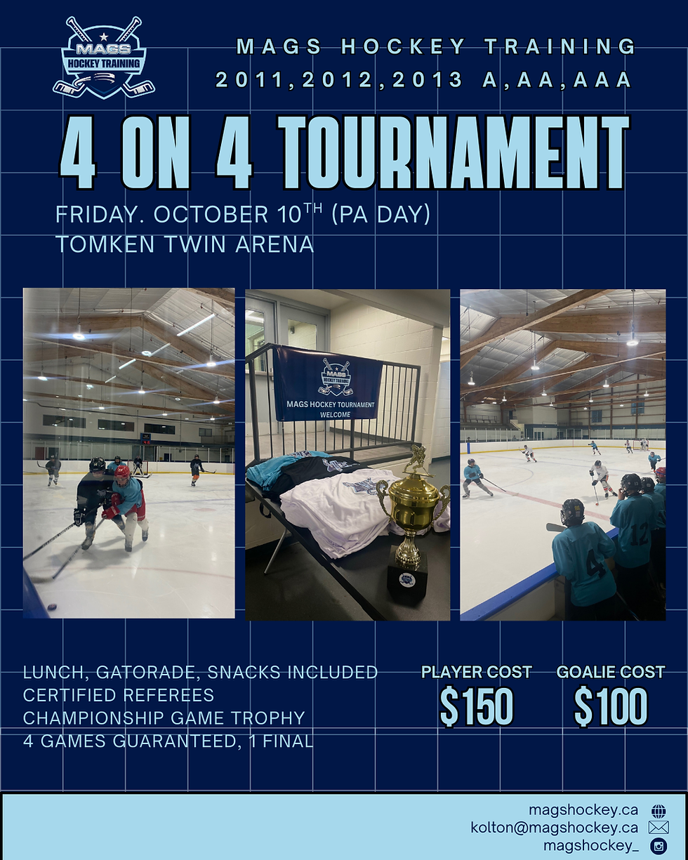 4 on 4 Tournament October 10th (PA Day)