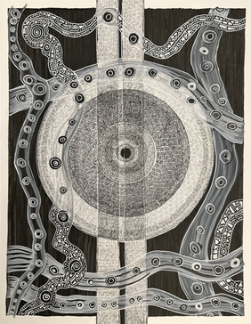 Abstract artwork about how our lives are connected with each other