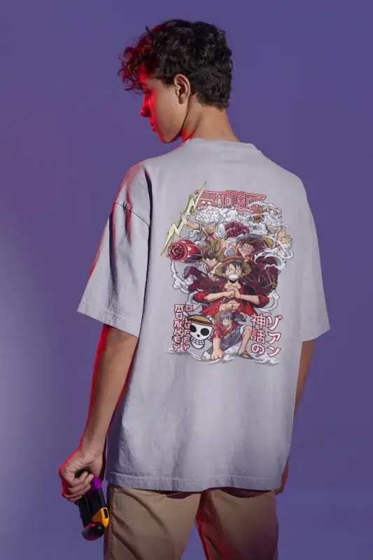 Thumbnail: Anime Oversized Tshirt Back View