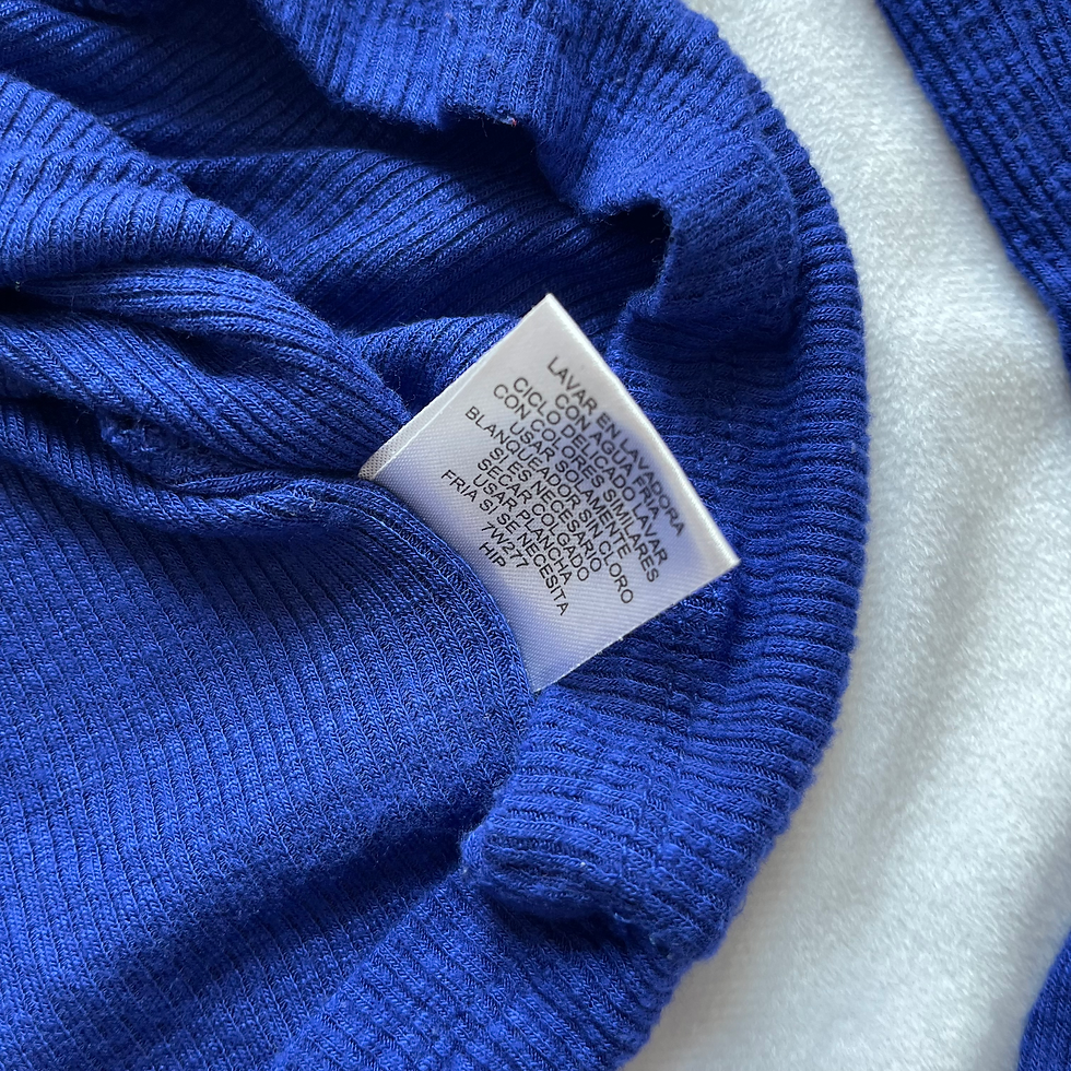 Thumbnail: Derek Heart Royal Blue Thermal Long Sleeve – Size XS