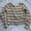 Thumbnail: Jessica Simpson Striped Knit Zip-Up Sweater Size XS