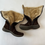 Thumbnail: BareTraps Brown Leather Faux Suede Fur-Lined Mid-Calf Boots