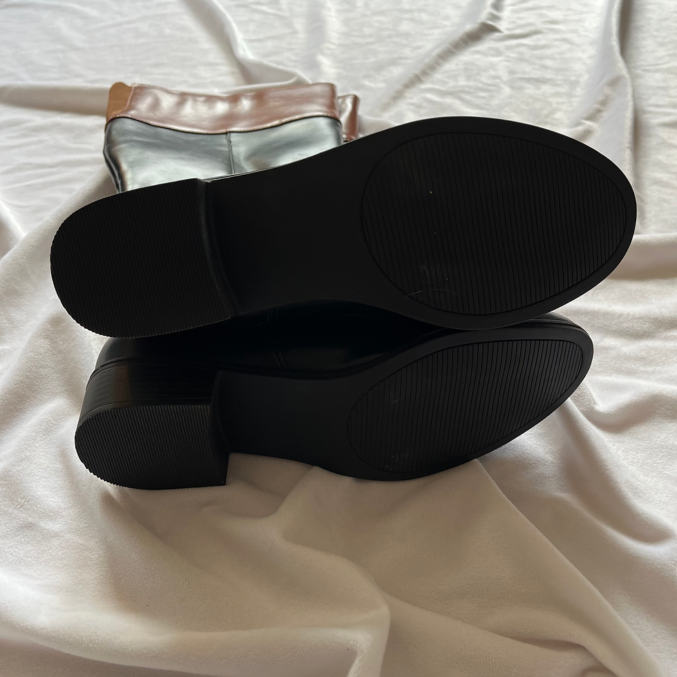 Thumbnail: SO Clothing Two-Toned Faux Leather Tall Boots – Size 8.5