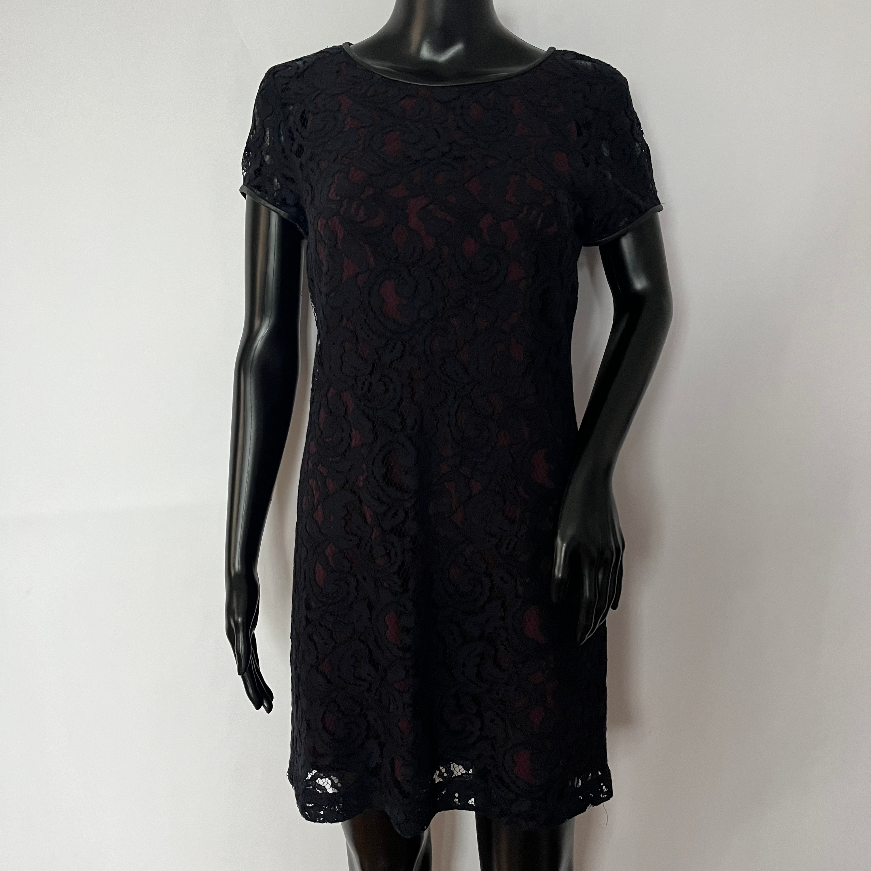 Club Monaco Black Lace Overlay Dress – Size 2