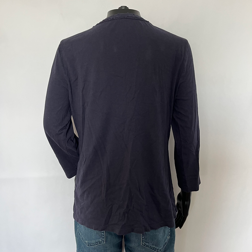 Thumbnail: Talbots Navy Button-Front Knit Top – Size Medium