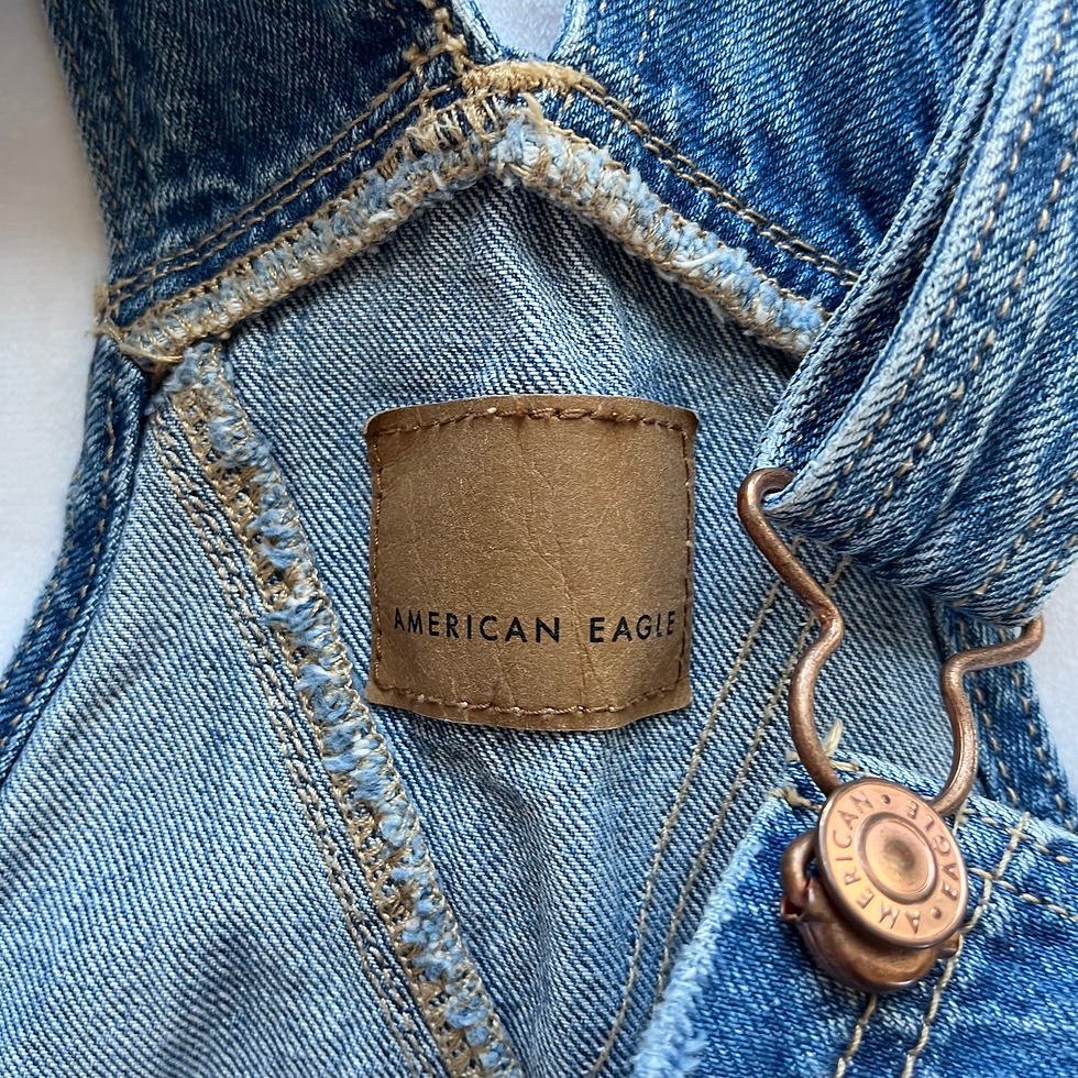 Thumbnail: American Eagle Denim Short Overalls – Size S