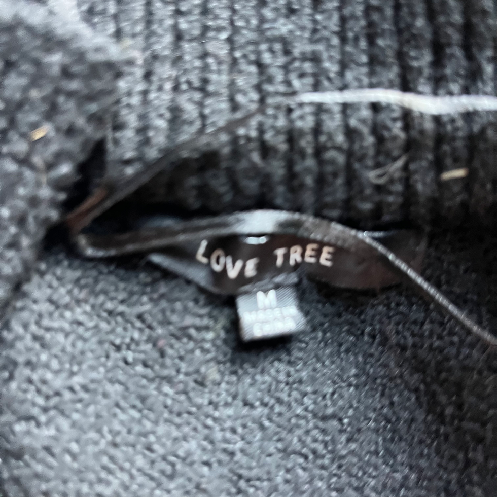 Thumbnail: Love Tree Pink & Gray Argyle Knit Sweater – Size M