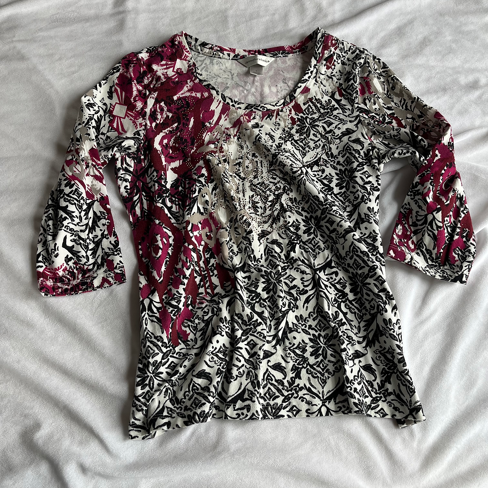 Thumbnail: Christopher & Banks Floral Print Scoop Neck Top – Size S