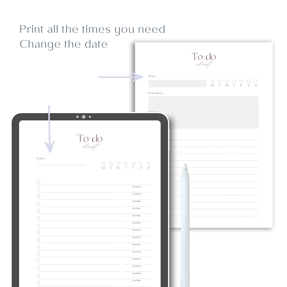 Miniatura: Printable To-Do List  with Watercolor Art, Minimal & Aesthetic Designs