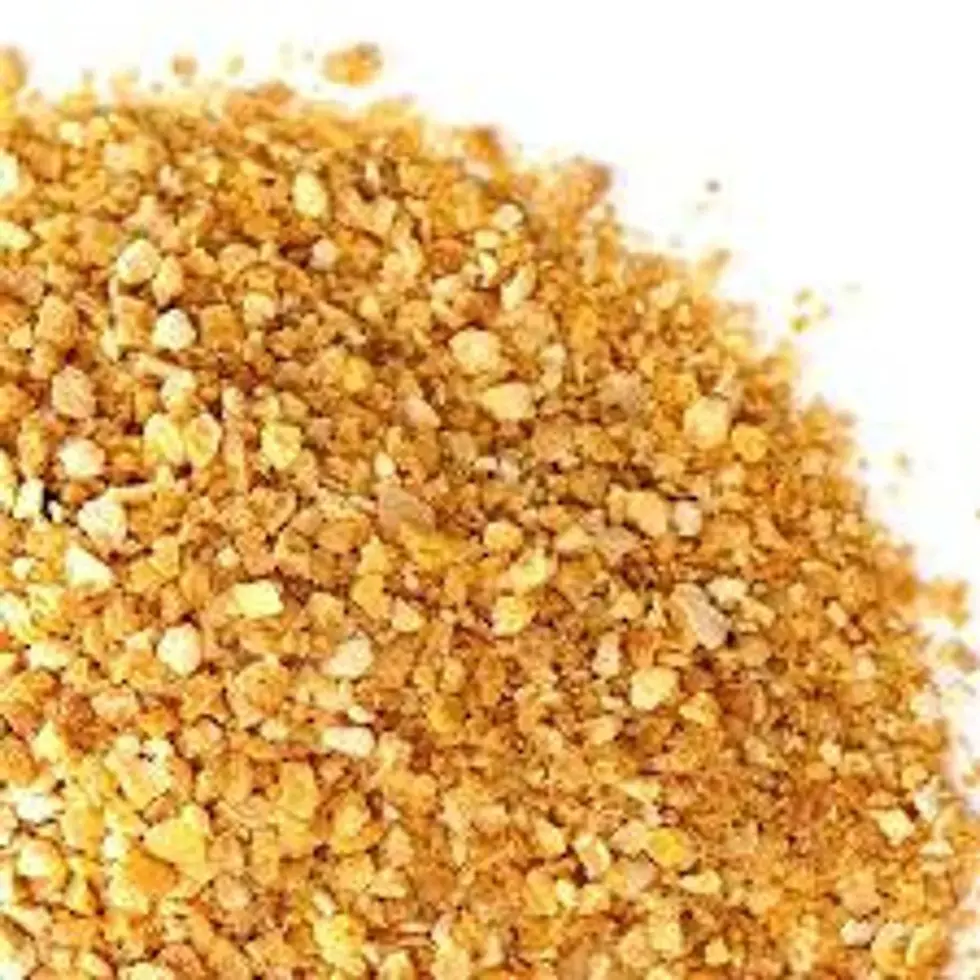 ground orange peel on white background