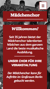 Musik website templates – Der Mädchenchor