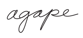Agape logo handcrafted goods copyright 2025