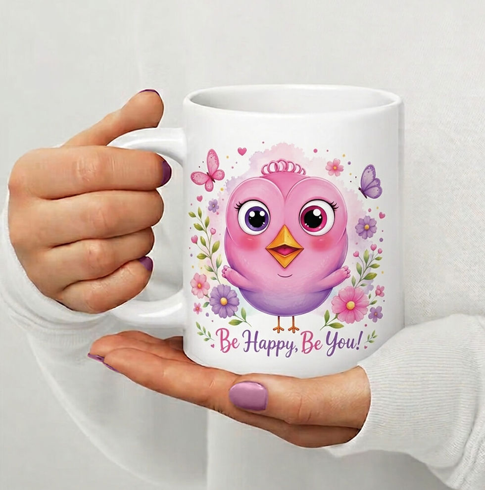 Thumbnail: Be Happy Be you - White Glossy Mug