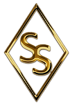 Diamond Double S Photography logo in gold chrome