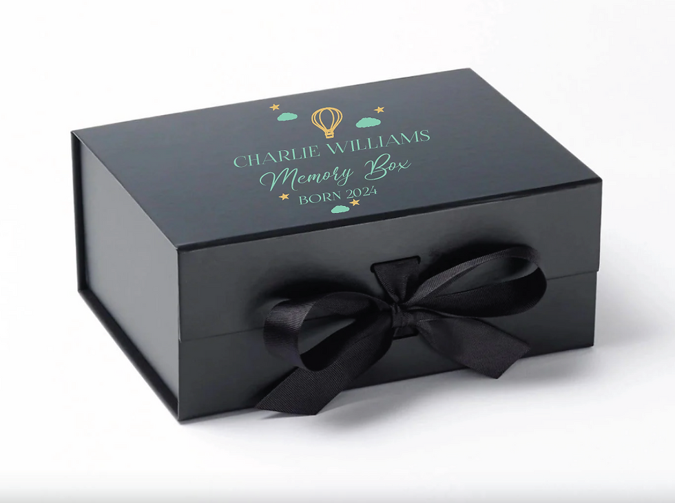 Personalised Black Deep Hot Air Balloon Gift Box