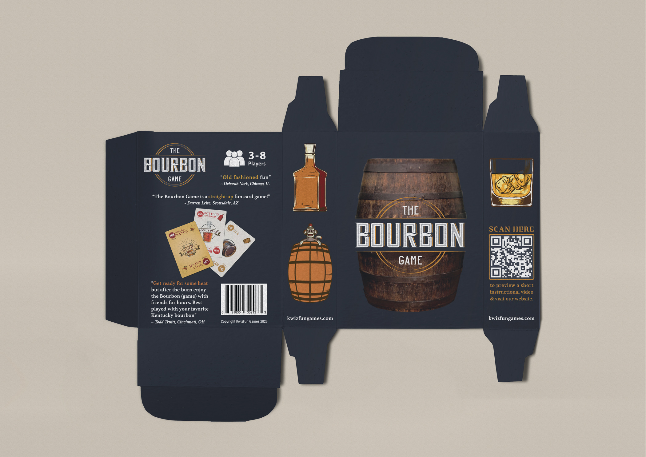Bourbon Game Box Flat