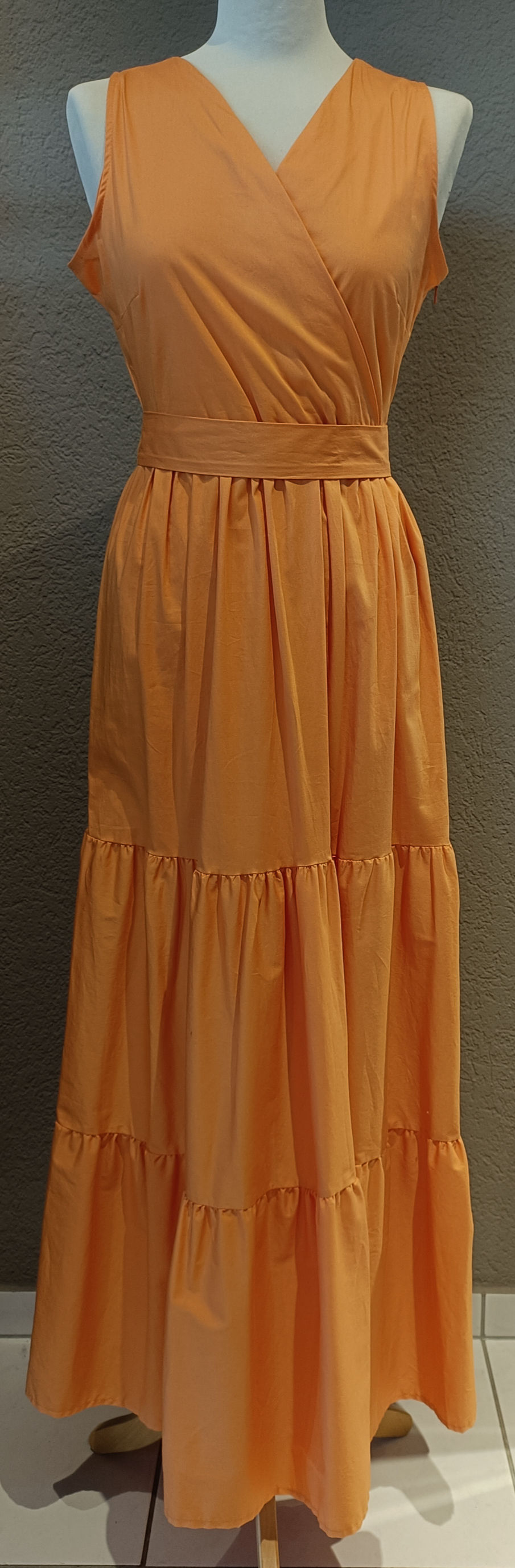 Sommerliches Maxikleid Motivi in Orange - Grösse M