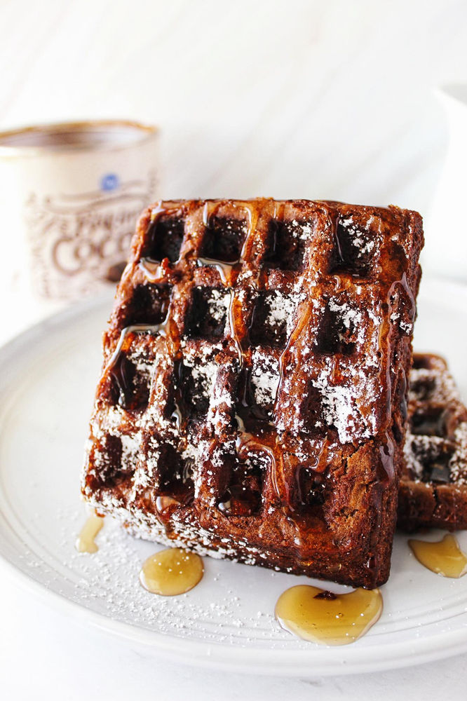 Chocolate Brownie Waffles Recipe