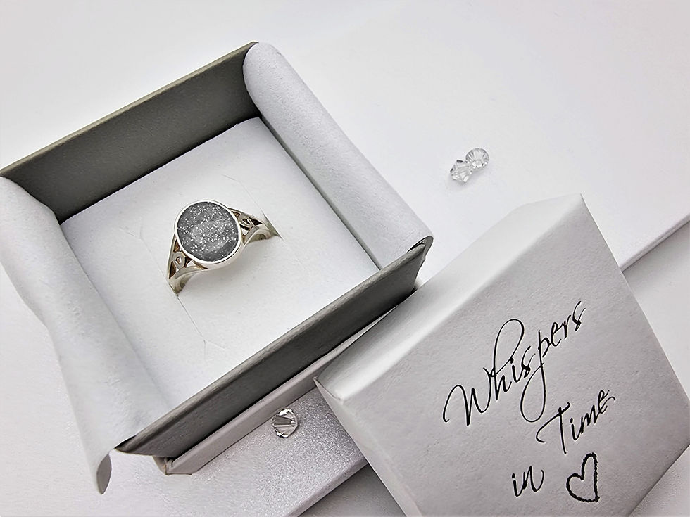 Thumbnail: Silver Infinite Memorial Ashes Ring in presentation box