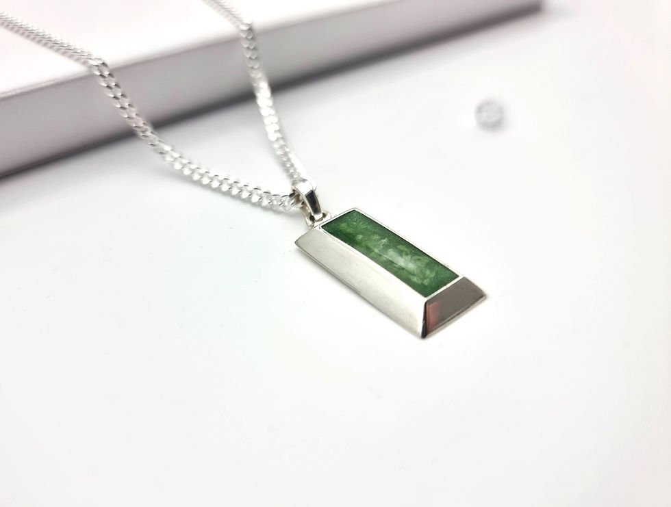 Thumbnail: Mens Silver Ashes Memorial Pendant