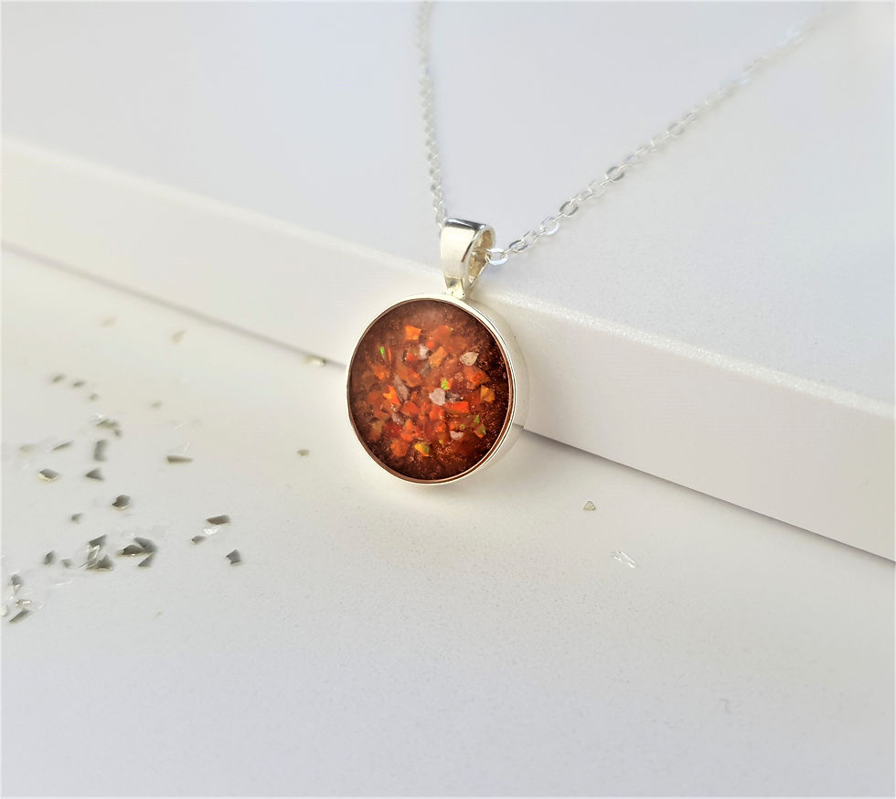 Dove Memorial Ashes Circular Pendant