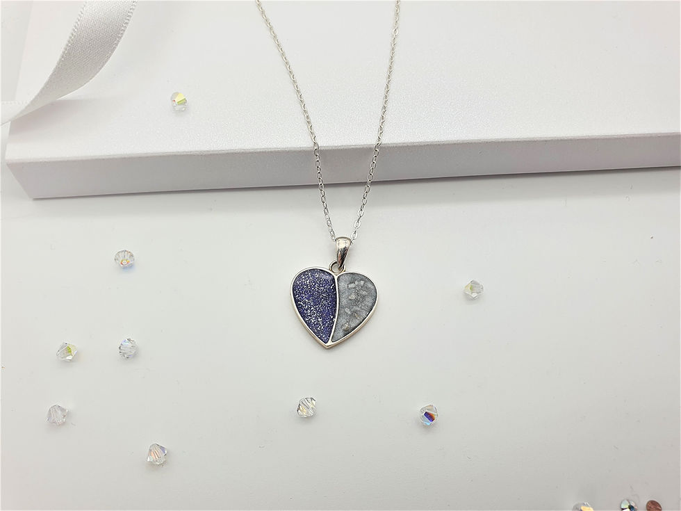 Thumbnail: Embrace Split Heart Memorial Pendant birdseye view
