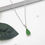 Thumbnail: Green Ashes teardrop pendant, sterling silver