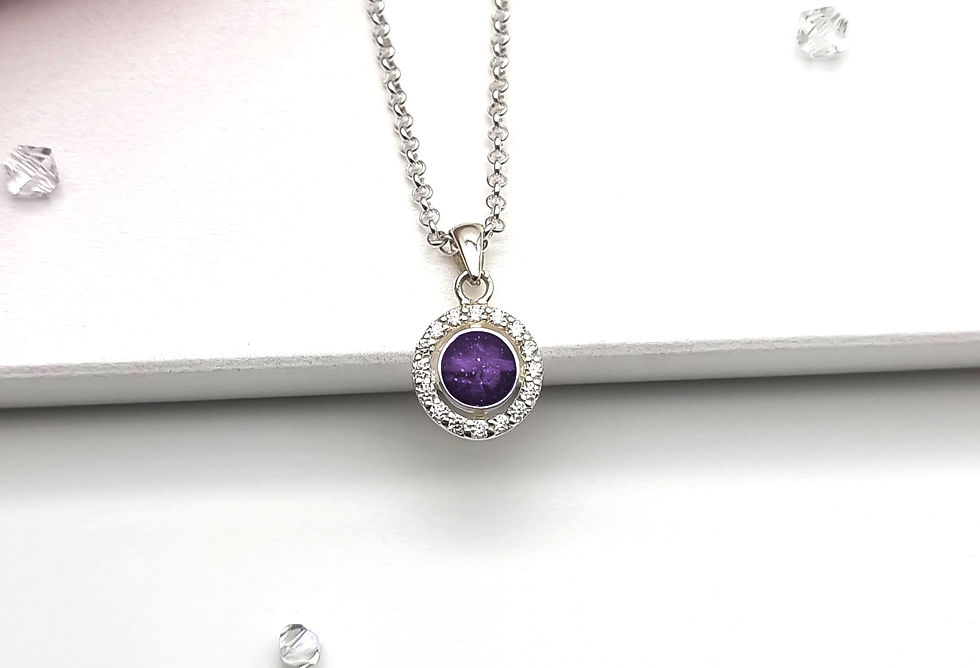 Thumbnail: Crystal Drop Ashes Memorial Pendant