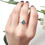 Thumbnail: Teal Dawn Teardrop Memorial Ashes Ring